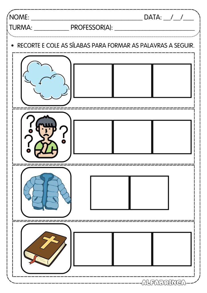 Atividades para trabalhar sílabas complexas BL – Prontas para imprimir – Download gratuito