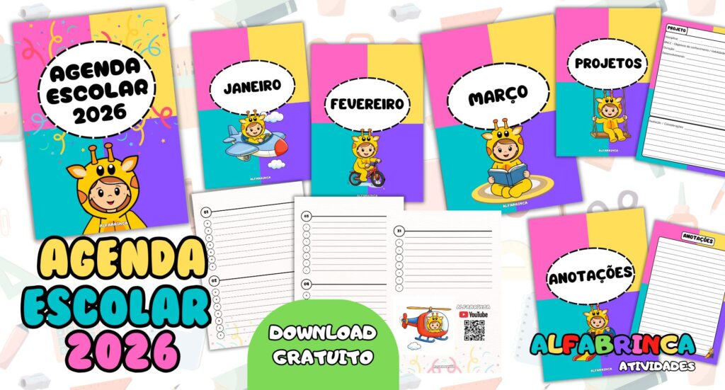 Agenda escolar 2026 - Alfabrinca