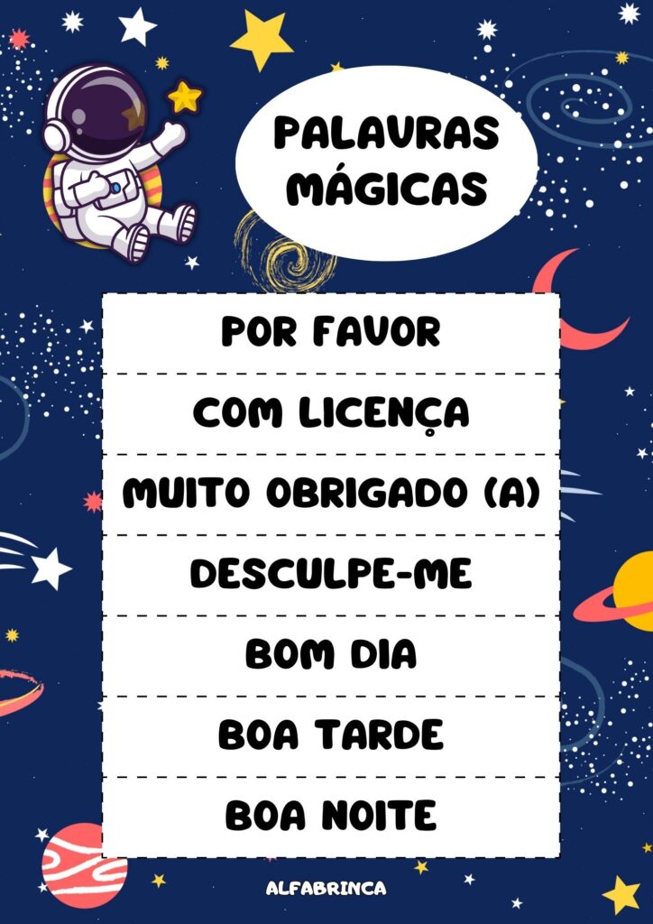 Decoração de sala de aula – Cartazes A4 – Download gratuito - Astronauta