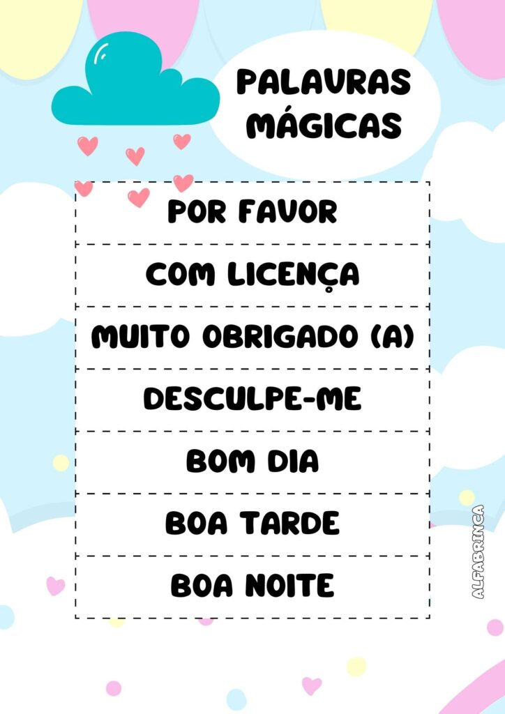 Chuva de Amor - Decoração de sala de aula - Cartazes A4 - Download gratuito - Alfabrinca