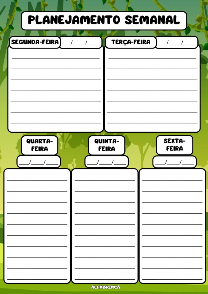 Planner 2026 - Animais baby - Download gratuito - Alfabrinca