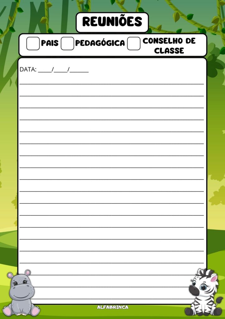 Planner 2026 - Animais baby - Download gratuito - Alfabrinca