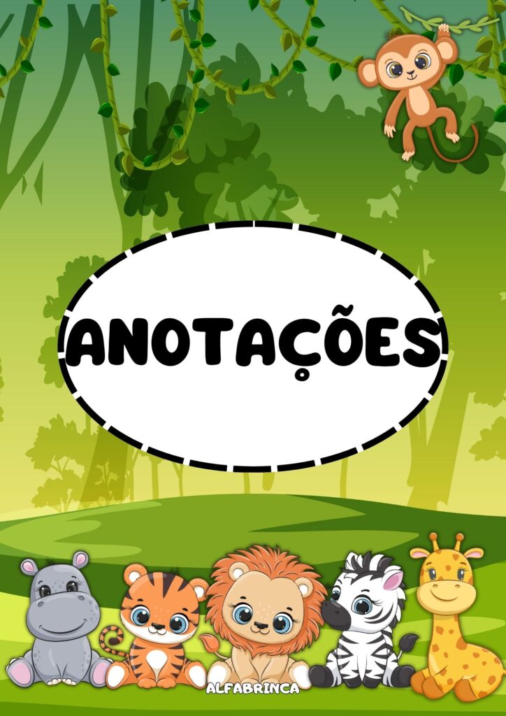 Planner 2026 - Animais baby - Download gratuito - Alfabrinca