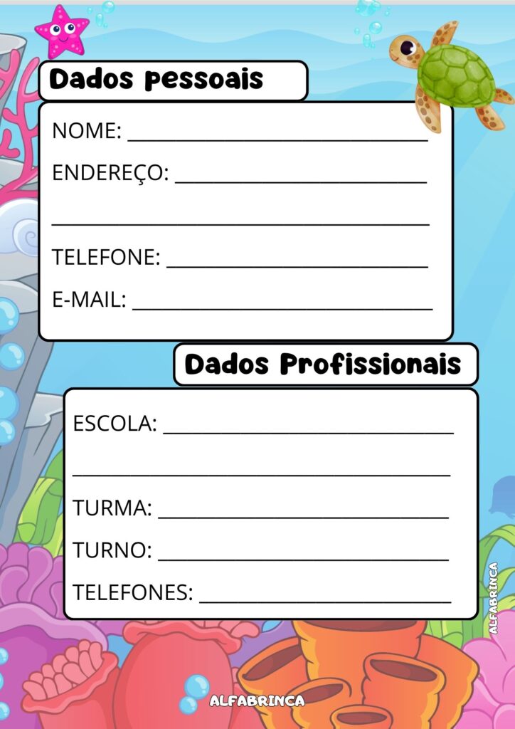 Planner 2026 - Fundo do Mar - Pronto para imprimir - Download gratuito