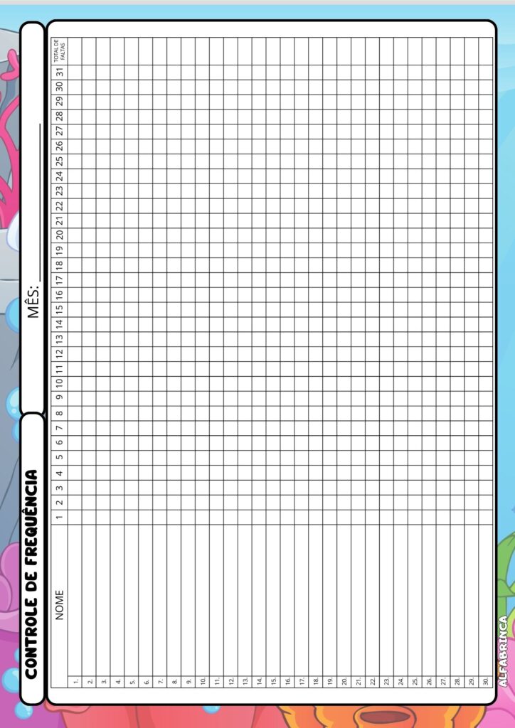 Planner 2026 - Fundo do Mar - Pronto para imprimir - Download gratuito