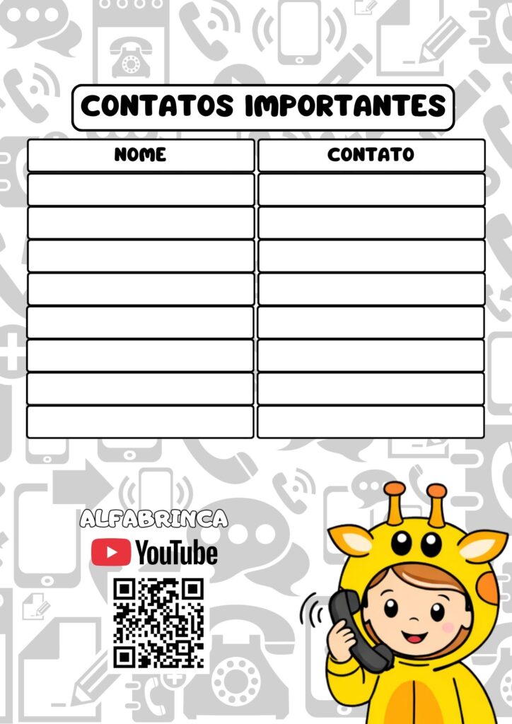 Agenda escolar 2026 - Alfabrinca - Arquivo pronto para imprimir - Download gratuito