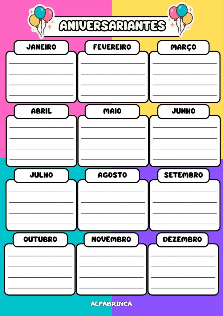 Decoração de sala de aula Alfabrinca - Cartazes prontos para imprimir