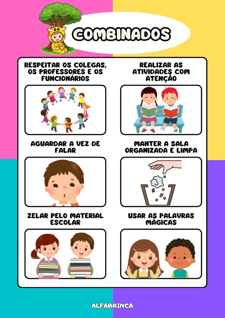 Decoração de sala de aula Alfabrinca - Cartazes prontos para imprimir