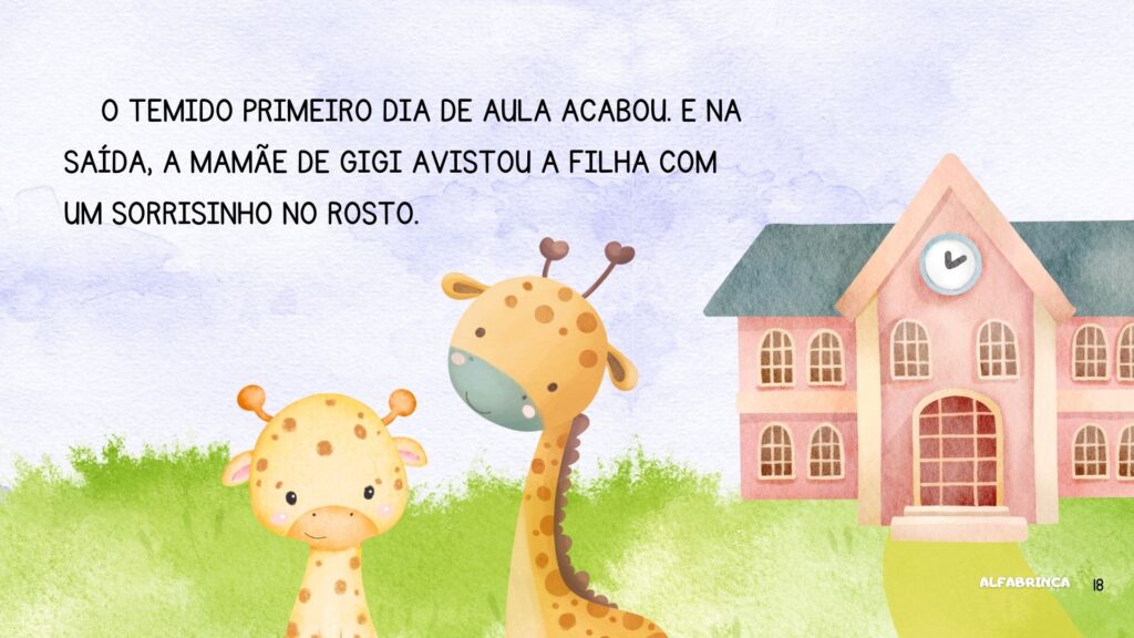 O primeiro dia de aula de Gigi - História para crianças - Alfabrinca