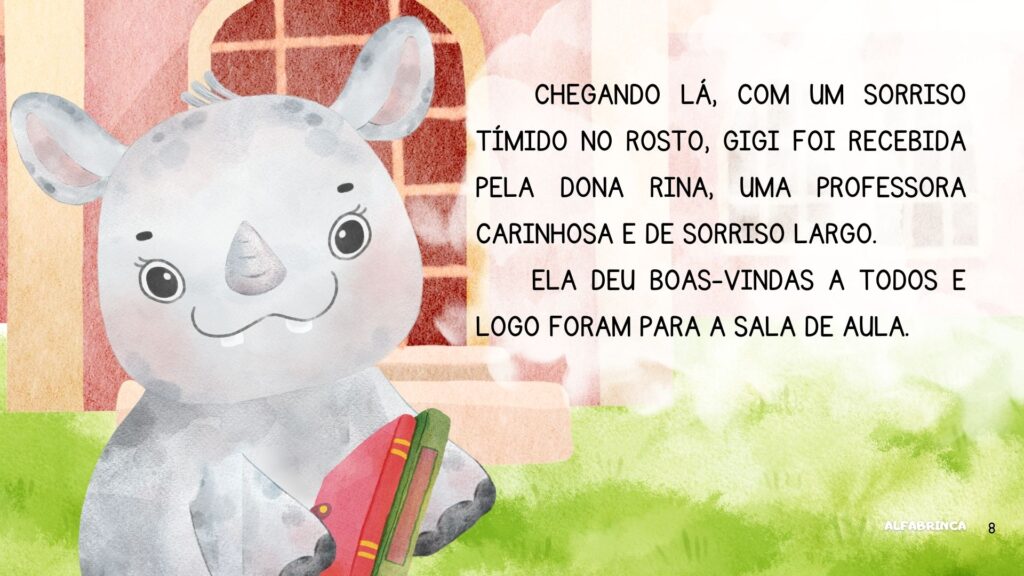 O primeiro dia de aula de Gigi - História para crianças - Alfabrinca