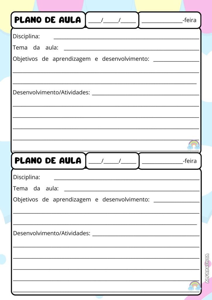 Planner 2026 - Chuva de Amor - Download gratuito - Alfabrinca