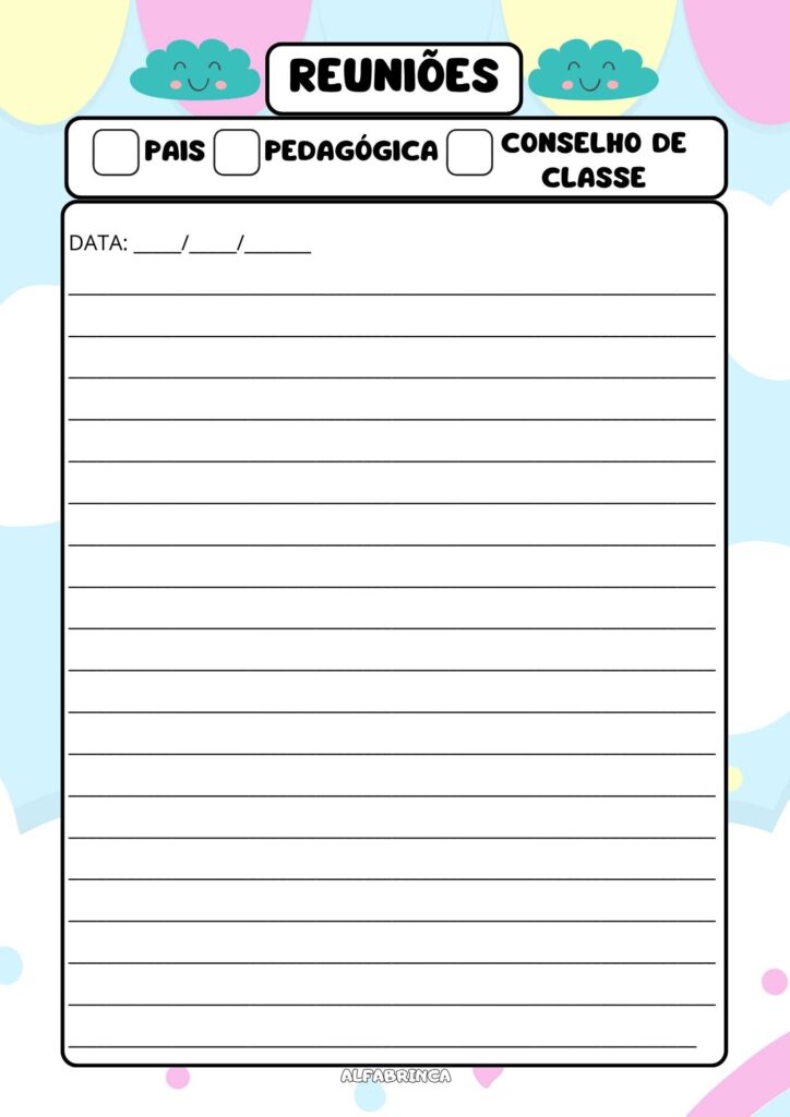 Planner 2026 - Chuva de Amor - Download gratuito - Alfabrinca