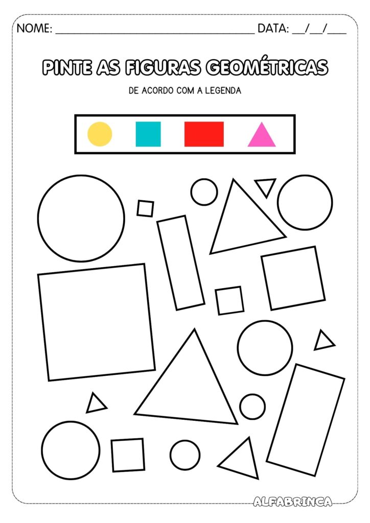 Formas geométricas - Conjunto de atividades - Alfabrinca