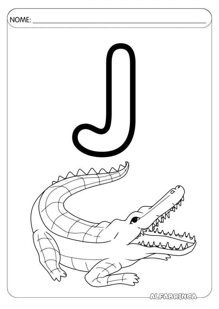 Alfabeto ilustrado para colorir - Alfabrinca - Download gratuito em pdf