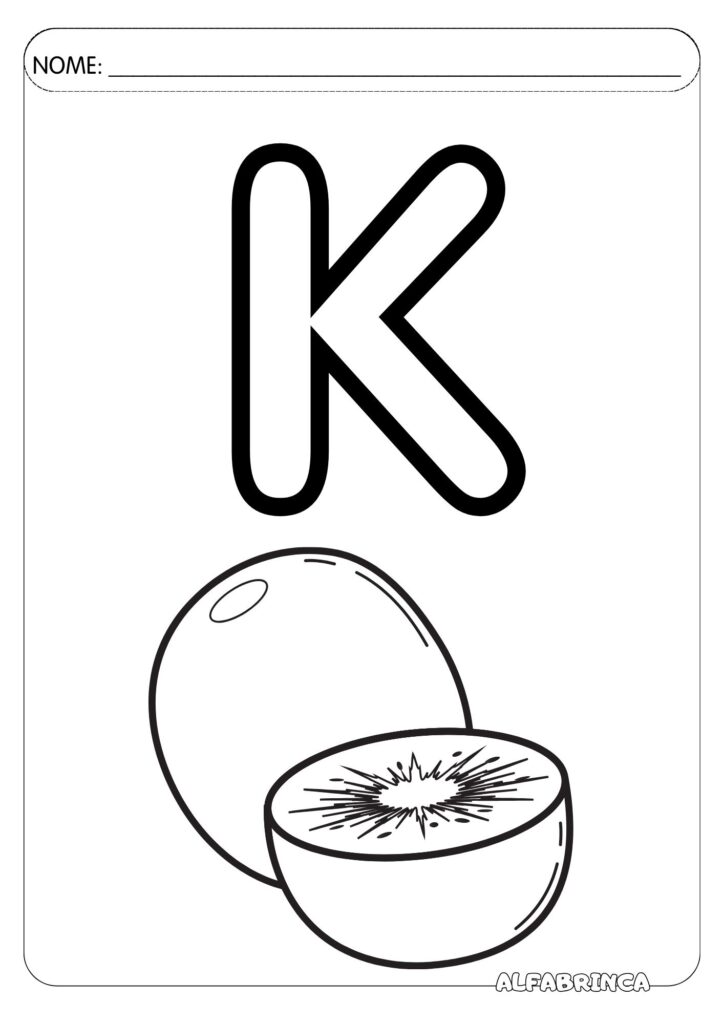 Alfabeto ilustrado para colorir - Alfabrinca - Download gratuito em pdf