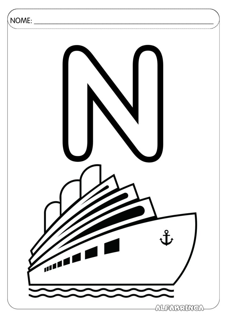 Alfabeto ilustrado para colorir - Alfabrinca - Download gratuito em pdf