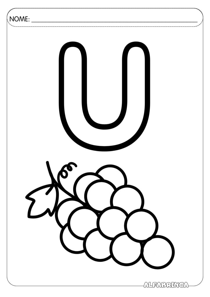 Alfabeto ilustrado para colorir - Alfabrinca - Download gratuito em pdf