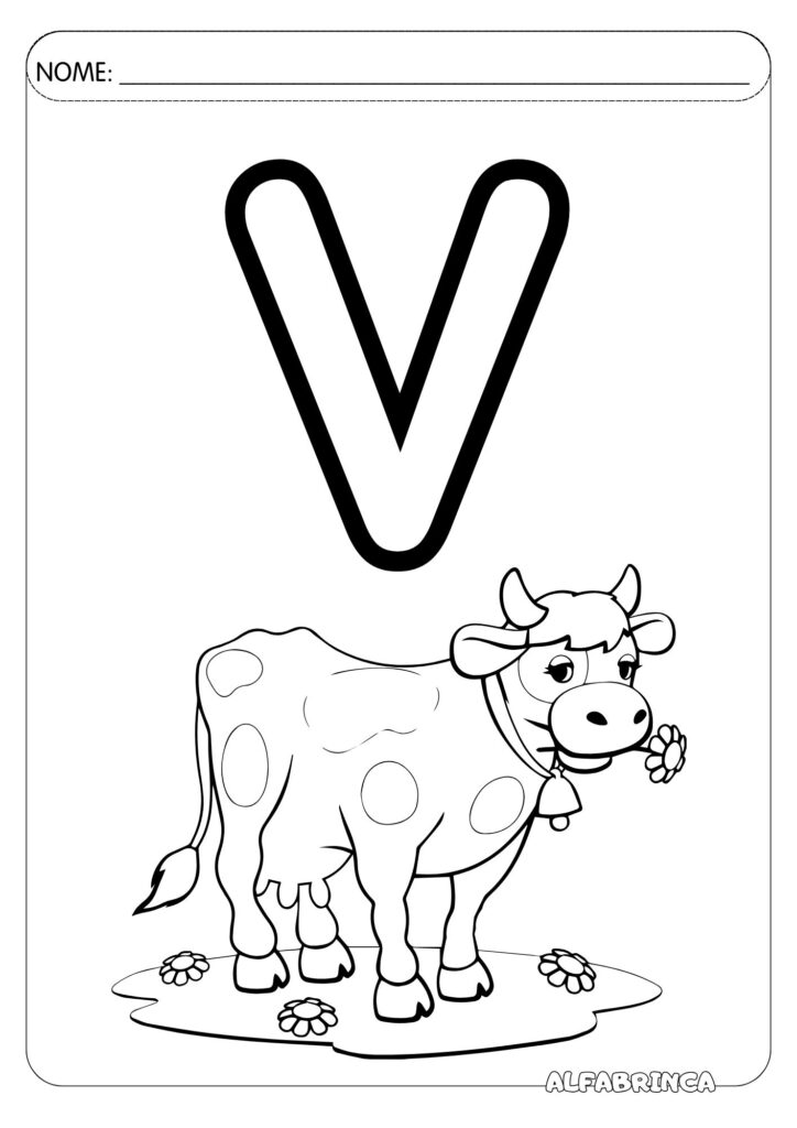 Alfabeto ilustrado para colorir - Alfabrinca - Download gratuito em pdf