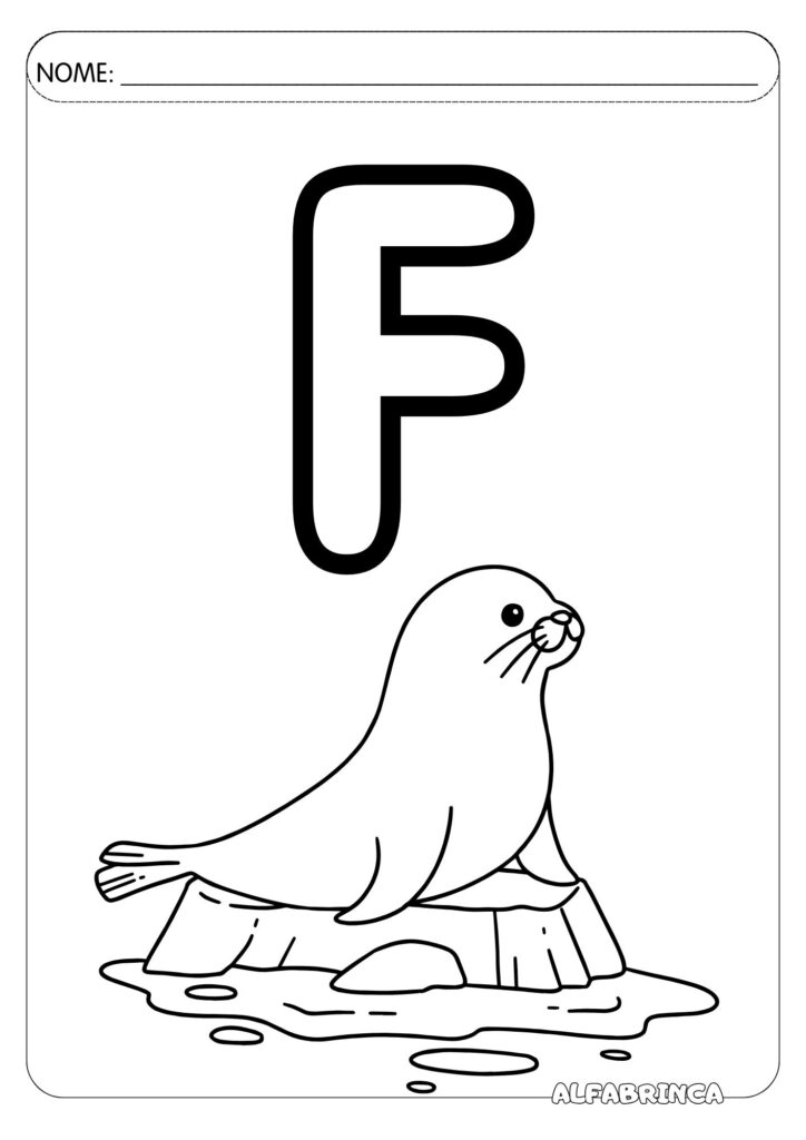 Alfabeto ilustrado para colorir - Alfabrinca - Download gratuito em pdf