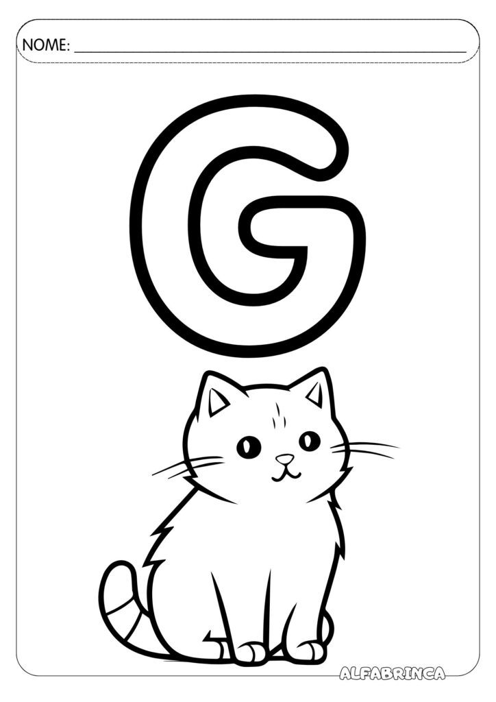 Alfabeto ilustrado para colorir - Alfabrinca - Download gratuito em pdf