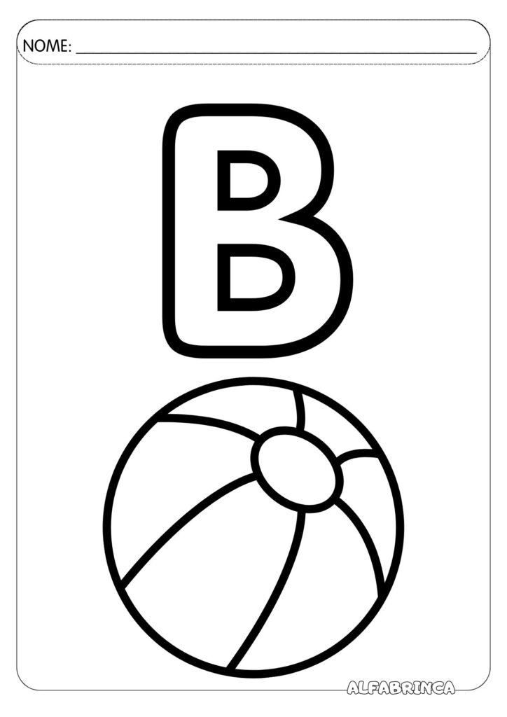 Alfabeto ilustrado para colorir - Alfabrinca - Download gratuito em pdf