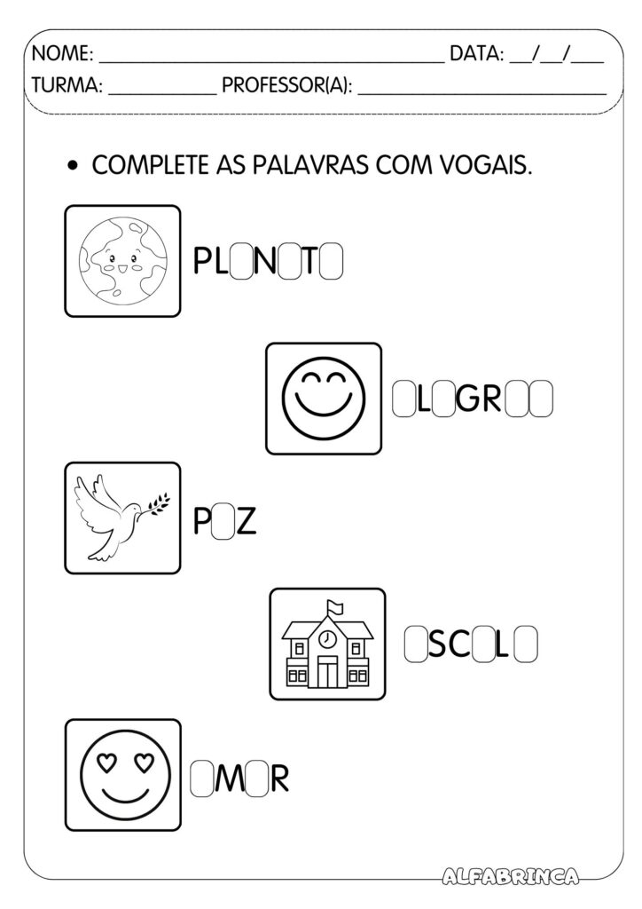 Sequência didática - Livro: O Mundinho sem Bullying - Atividades de interpretação e alfabetização