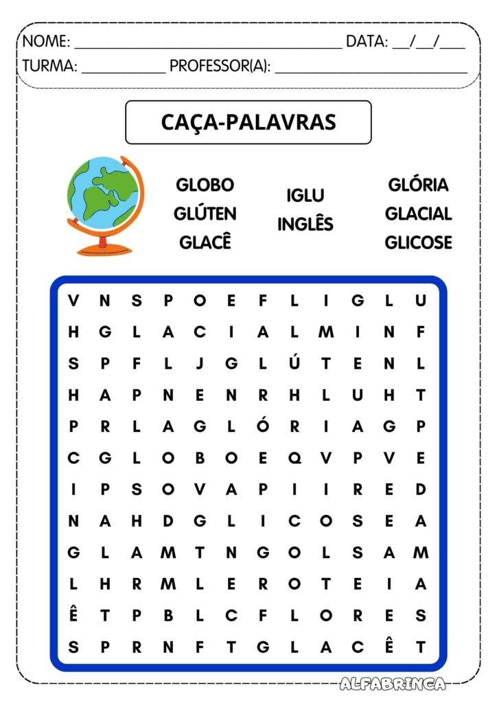 Atividades com GL para Alfabetização |  Leitura + Escrita + Caça-palavras + Ditado + Ficha de leitura - Prontos para Imprimir