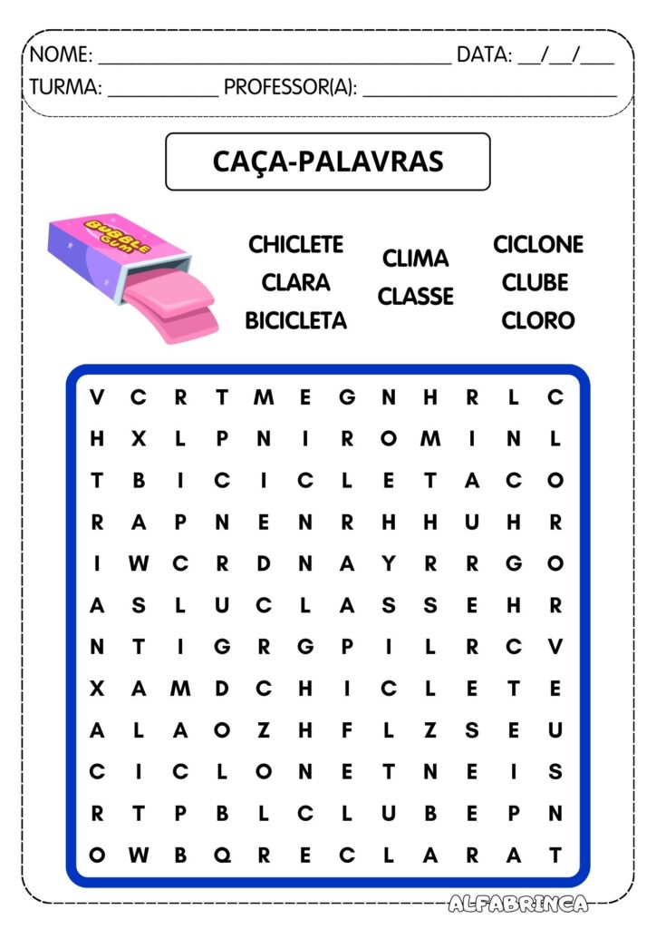 Atividades com CL para Alfabetização | Leitura + Escrita + Caça-palavras + Ditado + Ficha de leitura - Pronto para imprimir