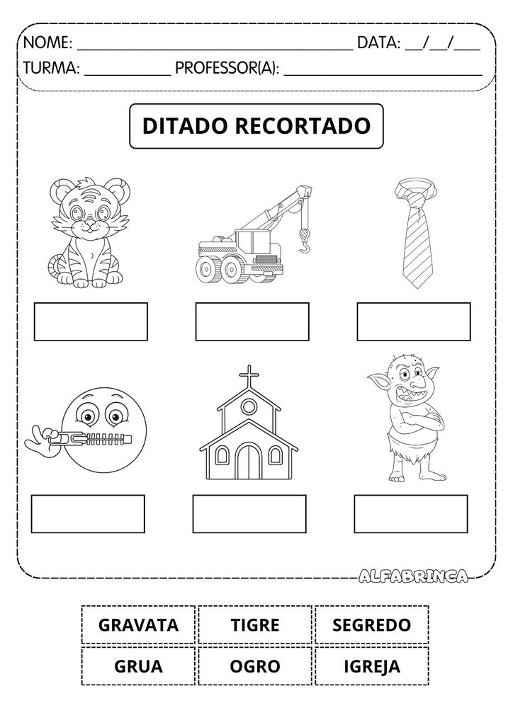Atividades com GR – GRA, GRE, GRI, GRO e GRU para alfabetização.
