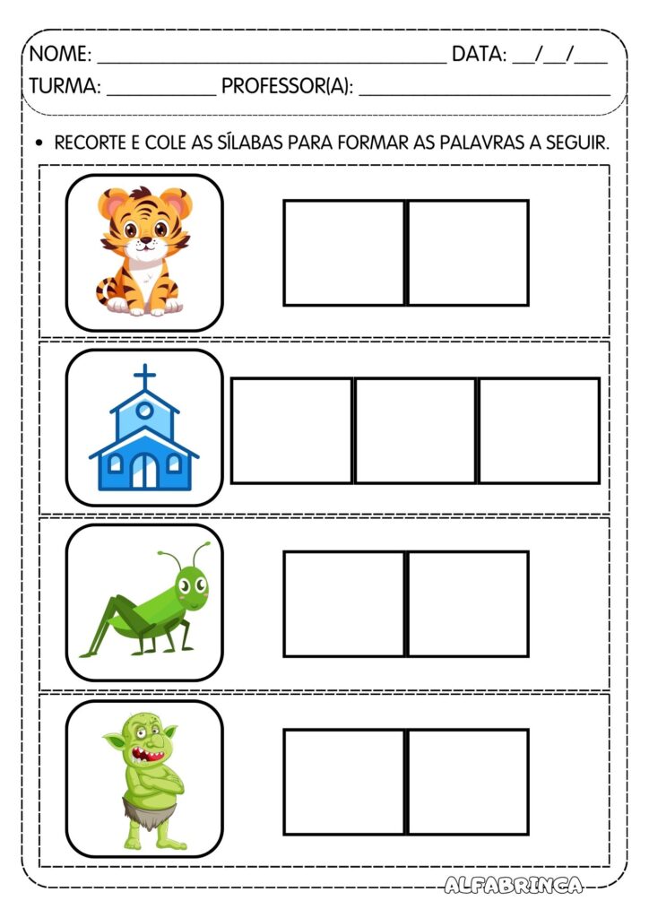 Atividades com GR para Alfabetização  Leitura + atividades + ficha de leitura prontas para Imprimir - Alfabrinca