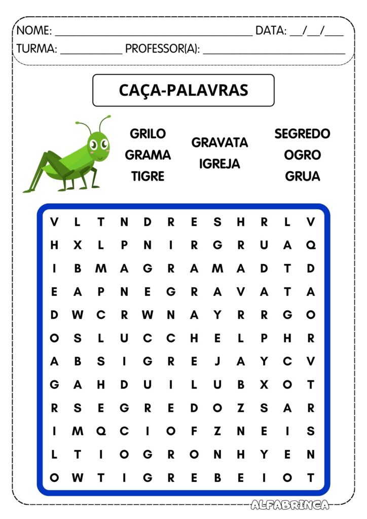 Atividades com GR para Alfabetização  Leitura + atividades + ficha de leitura prontas para Imprimir - Alfabrinca