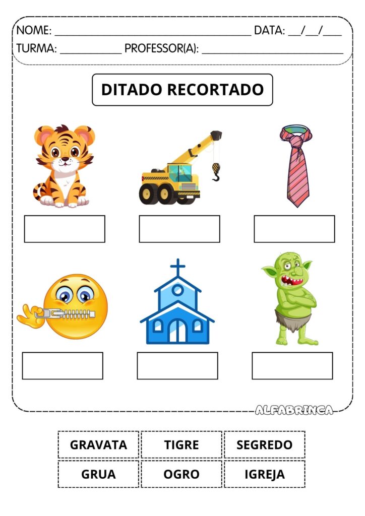 Atividades com GR para Alfabetização  Leitura + atividades + ficha de leitura prontas para Imprimir - Alfabrinca