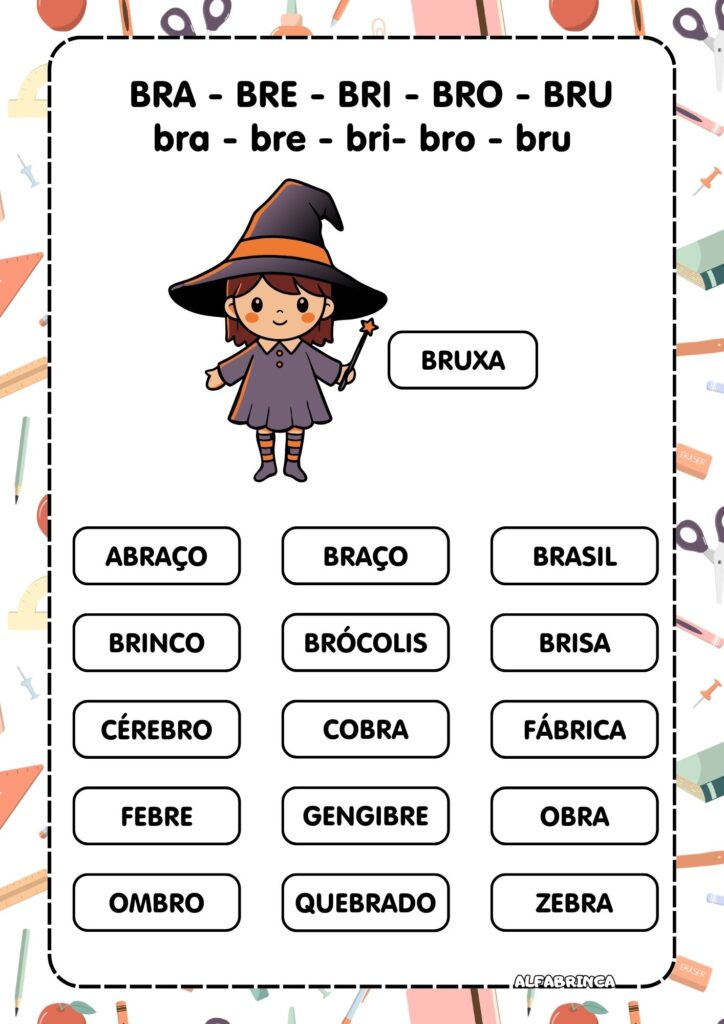 Atividades para trabalhar sílabas complexas BR - Pronto para imprimir - Download gratuito