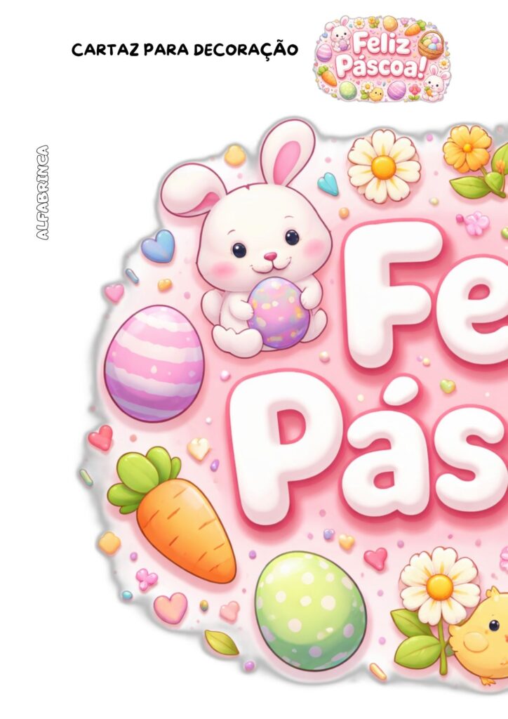 Brinde Especial de Páscoa – Alfabrinca (GRATUITO!) Pronto para imprimir