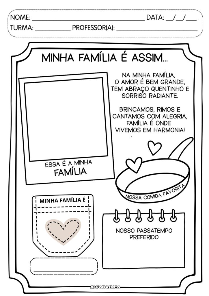 Minha família é assim - Atividade