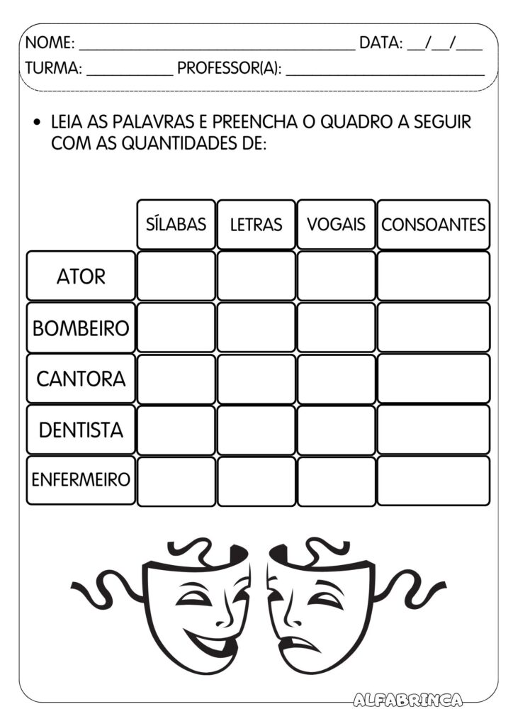 Sequência didática - PROFISSÕES - Alfabetização - Pronto para imprimir - Alfabrinca