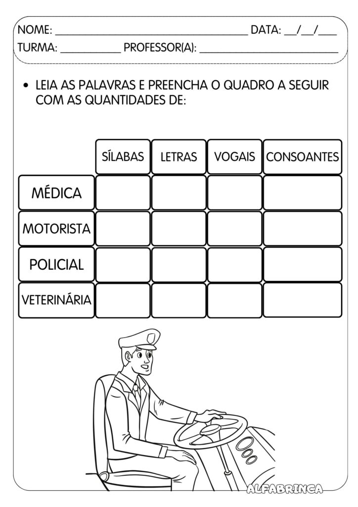Sequência didática - PROFISSÕES - Alfabetização - Pronto para imprimir - Alfabrinca