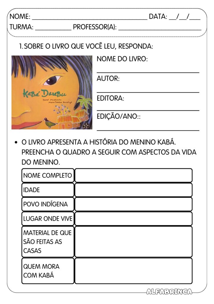 Sequência didática - Kabá Darebu - Interpretação - Alfabetização