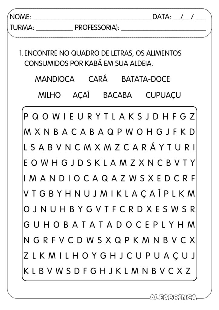 Sequência didática - Kabá Darebu - Interpretação - Alfabetização