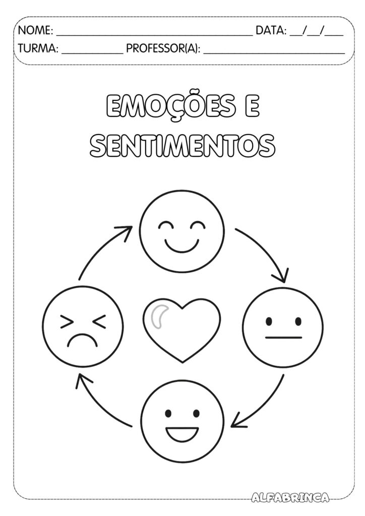 Conjunto de Atividades - Emoções e Sentimentos (PDF gratuito para imprimir)