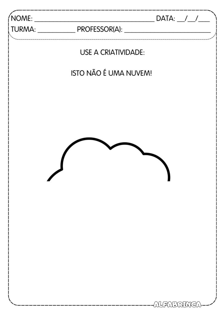Use a criatividade! – Complete o desenho - Pronto para imprimir - Download gratuito