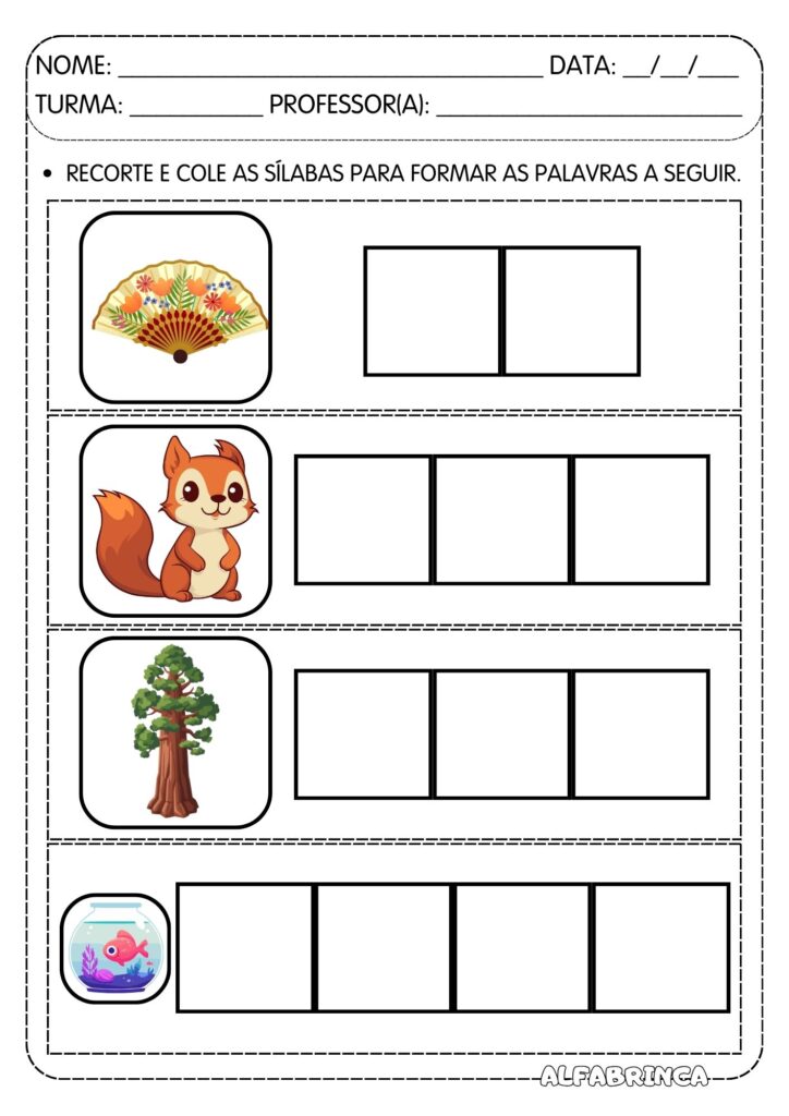 Palavras com QU – Atividades de Alfabetização para Imprimir - Download gratuito