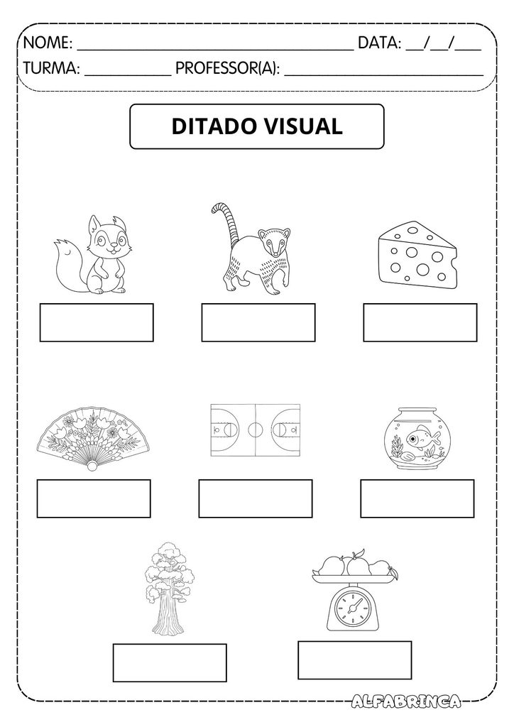 Ditado Atividades com QU para Alfabetização – Sílabas Complexas