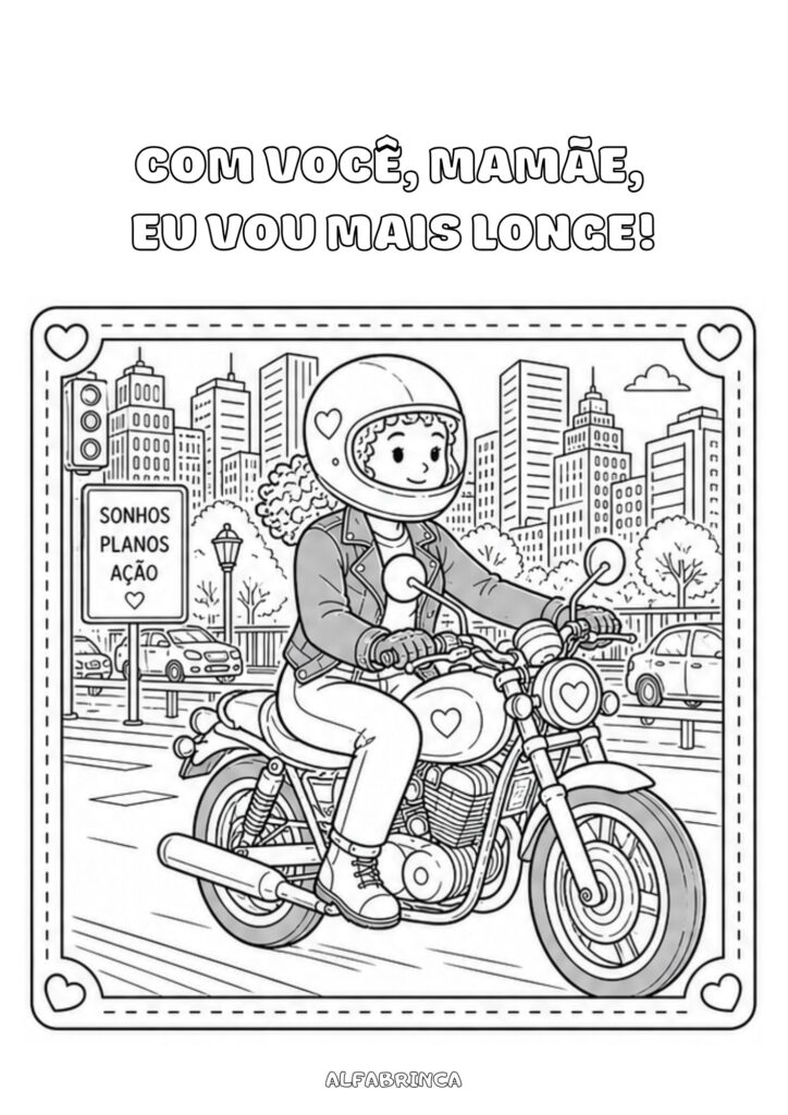 Desenhos de Dia das Mães para colorir grátis em PDF. Kit completo com atividades infantis prontas para imprimir. Alfabrinca