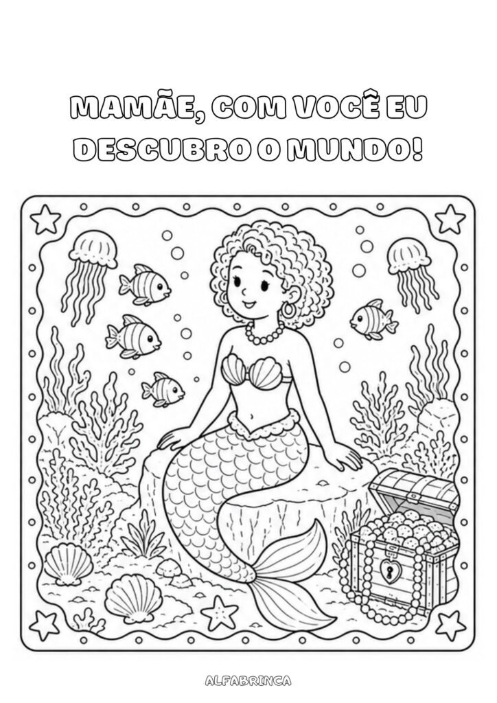 Desenhos de Dia das Mães para colorir grátis em PDF. Kit completo com atividades infantis prontas para imprimir. Alfabrinca