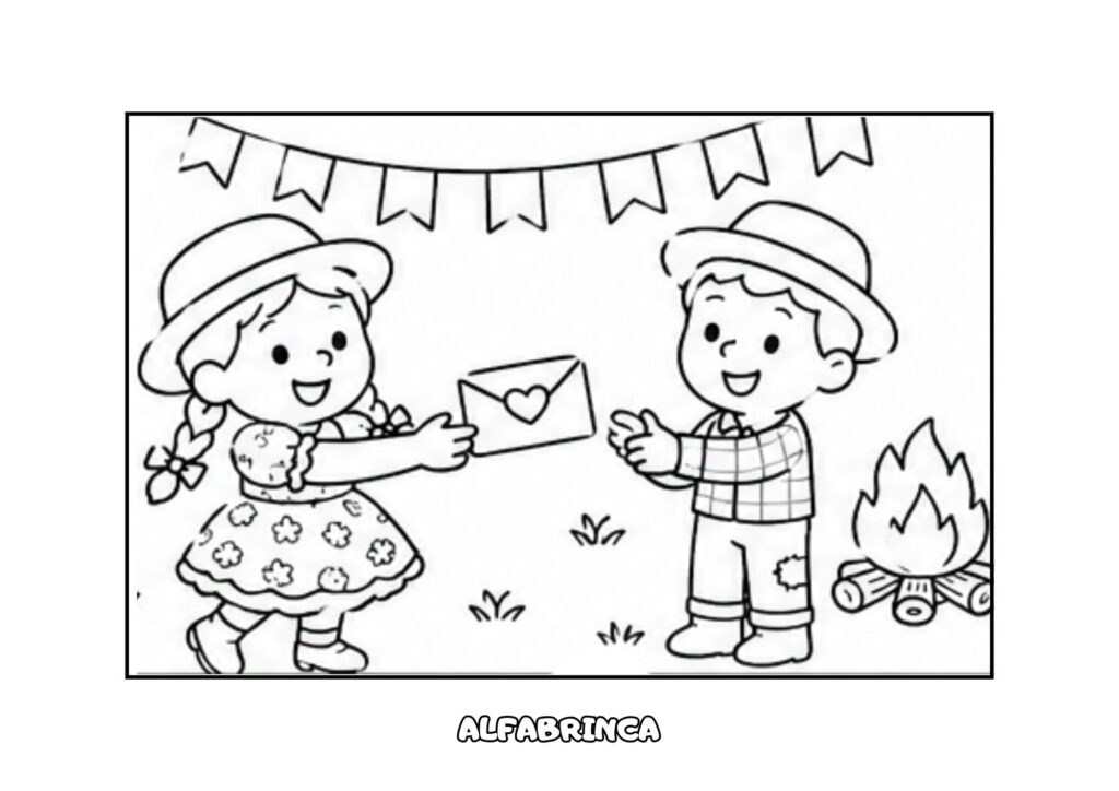 Festa Junina para Colorir – 8 Desenhos Gratuitos para Imprimir - Alfabrinca