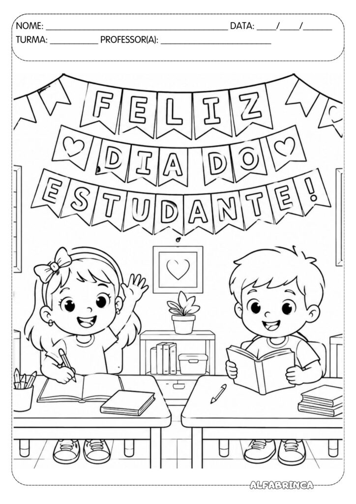 Atividade sobre o Dia do Estudante para os anos iniciais. O material inclui texto informativo, interpretação e curiosidade sobre o ECA. Download gratuito. Alfabrinca