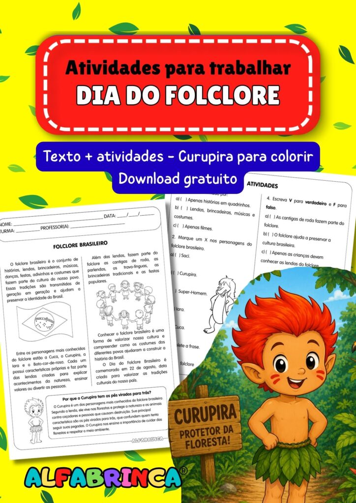 Dia do folclore - Atividades gratuitas - Alfabrinca