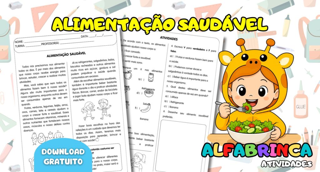 Alimentação saudável - Alfabrinca