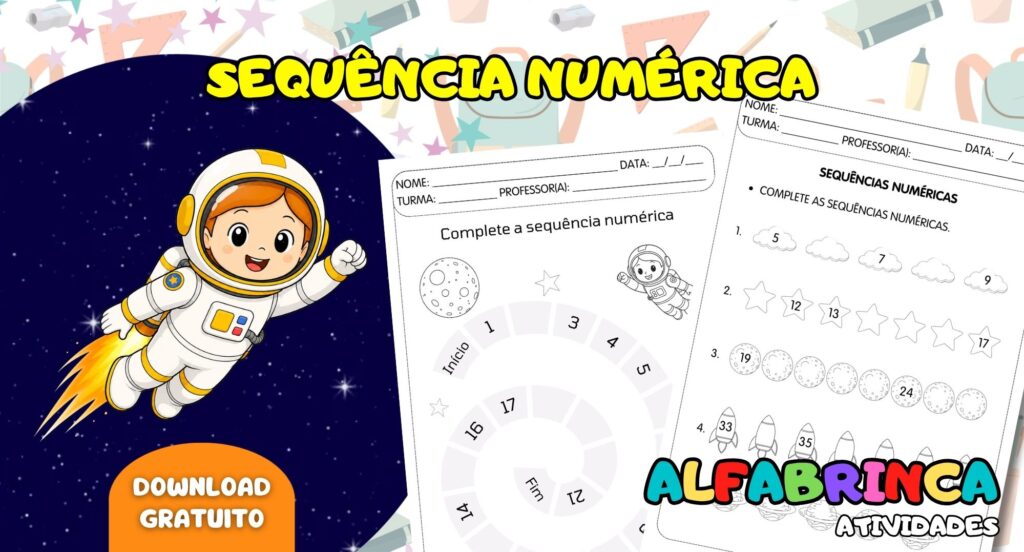 atividade de sequência numérica - Alfabrinca
